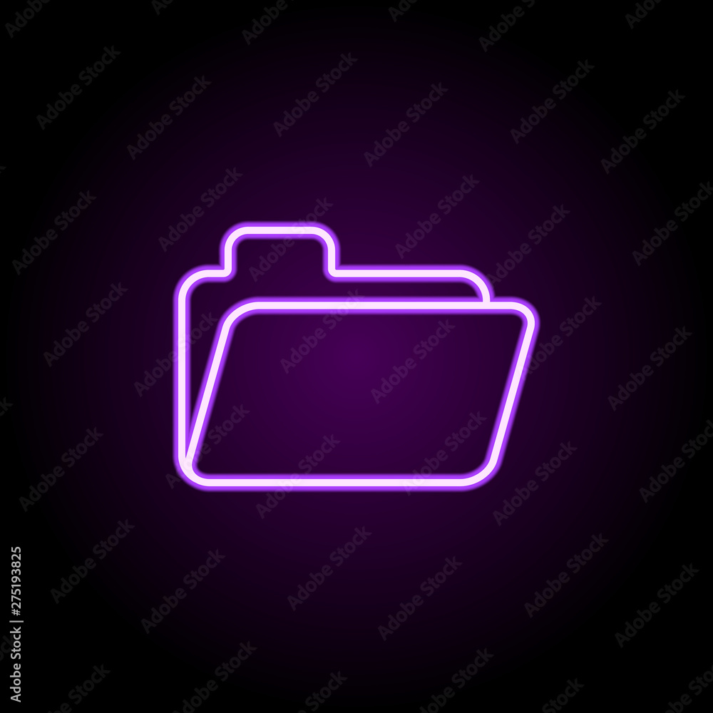 Poster arrow in round neon icon. elements of web set. simple icon for websites, web design, mobile app, inf