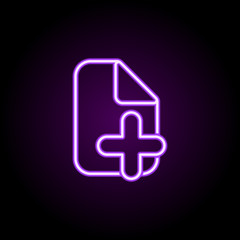 like sign neon icon. Elements of web set. Simple icon for websites, web design, mobile app, info graphics