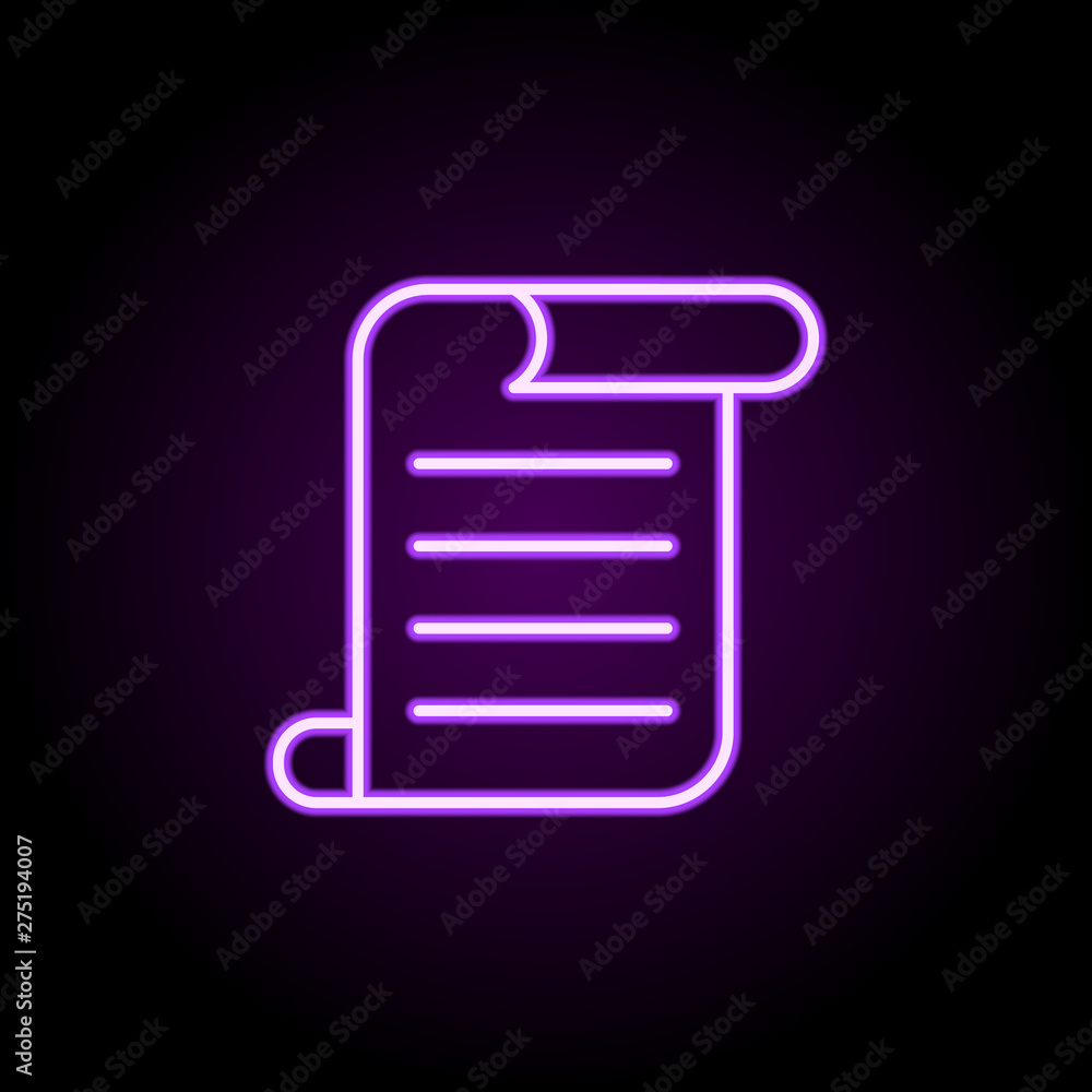 Poster phone neon icon. elements of web set. simple icon for websites, web design, mobile app, info graphic