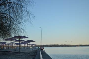 Toronto's harbour bay's at sunset