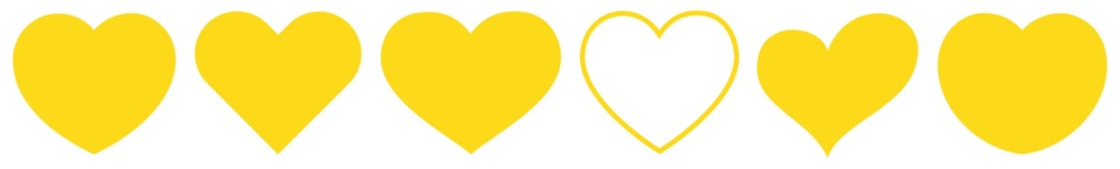 Heart Yellow | Love | Logo | Variations