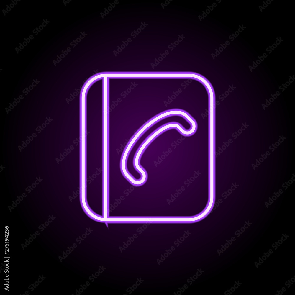 Poster call sign neon icon. elements of web set. simple icon for websites, web design, mobile app, info gra