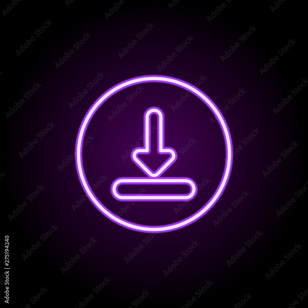 Poster location sign neon icon. elements of web set. simple icon for websites, web design, mobile app, info