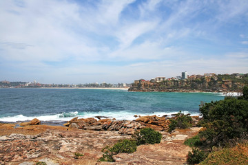 Looking across Freshwater bay towards Queenscliff and Manly.