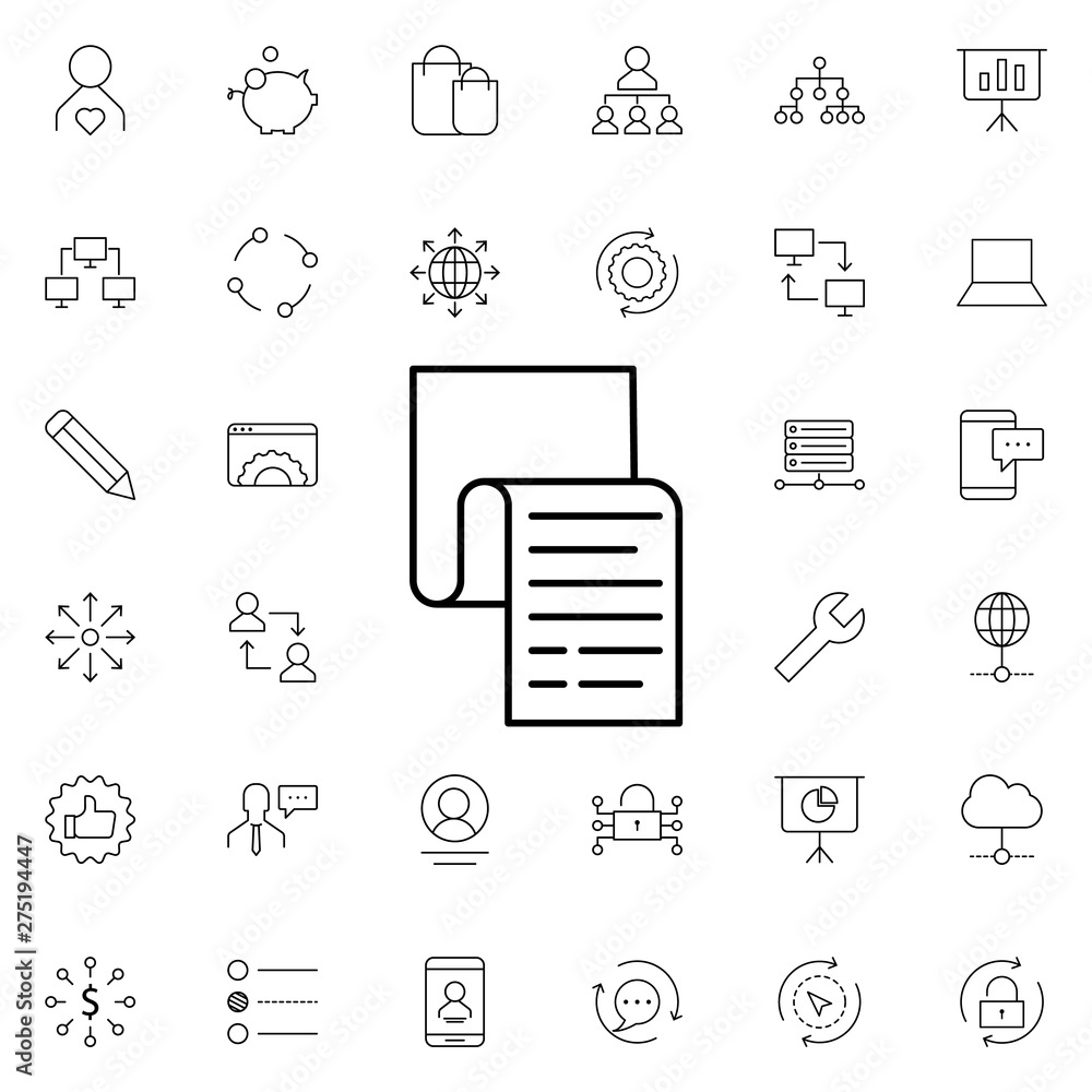 Poster report icon. universal set of business for website design and development, app development