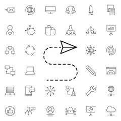 point road icon. Universal set of business for website design and development, app development