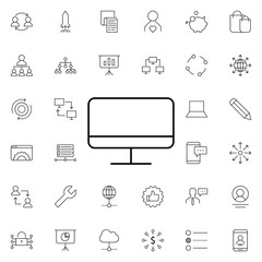 monitor icon. Universal set of business for website design and development, app development