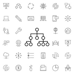 network of workers icon. Universal set of business for website design and development, app development