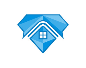 diamond home logo design template