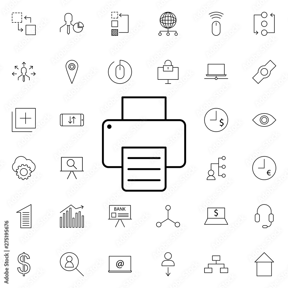 Poster printer icon. universal set of business for website design and development, app development