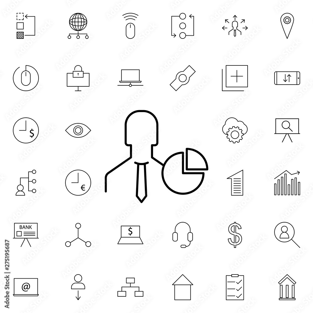 Poster replacement of work icon. universal set of business for website design and development, app developm