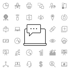 laptop communication icon. Universal set of business for website design and development, app development