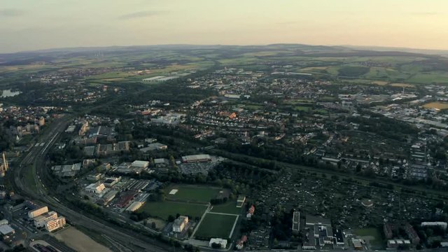 Aerial Drone Shot of Modern and traditional housing in Goettingen