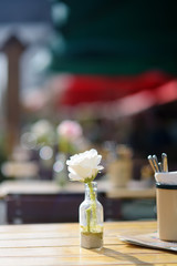 Outdoors cafe in Cologne, Germany