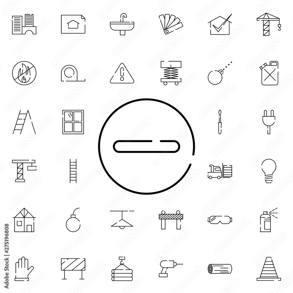 Aufkleber stop, not allowed icon. universal set of construction for website design and development, app develo