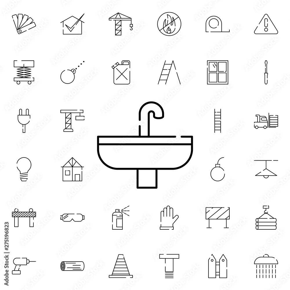 Poster sink icon. universal set of construction for website design and development, app development