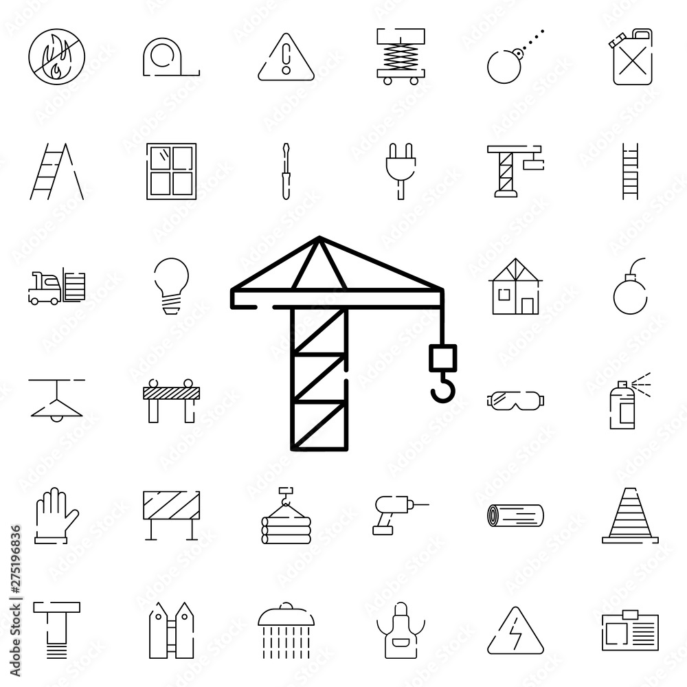 Poster crane icon. universal set of construction for website design and development, app development