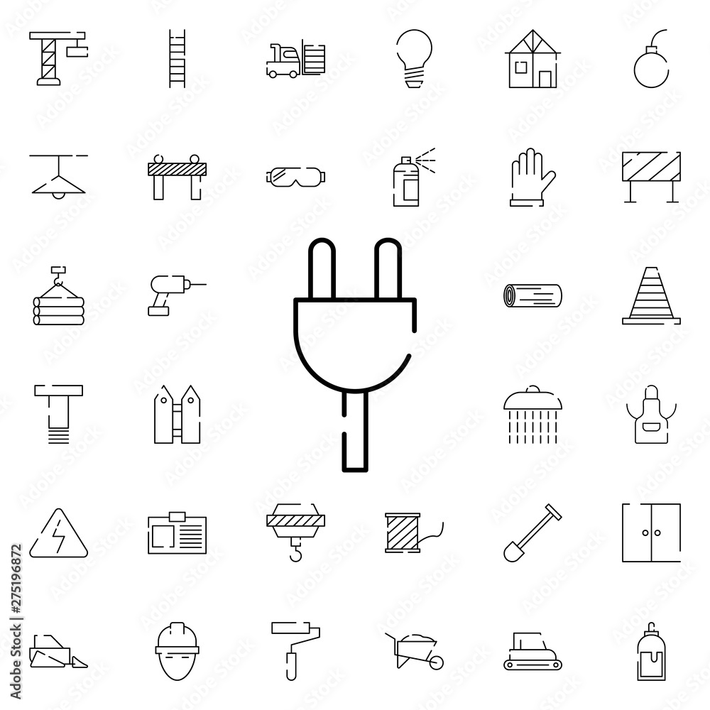 Poster fork. cord icon. universal set of construction for website design and development, app development