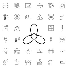 fan, blades icon. Universal set of construction for website design and development, app development