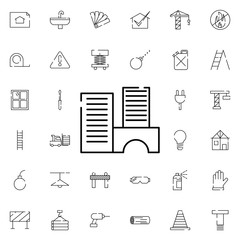 buildings, houses icon. Universal set of construction for website design and development, app development