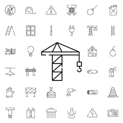 crane icon. Universal set of construction for website design and development, app development