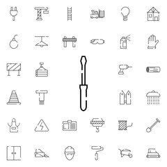Obraz premium flathead screwdriver icon. Universal set of construction for website design and development, app development
