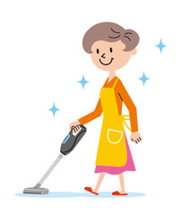 掃除　掃除機　主婦