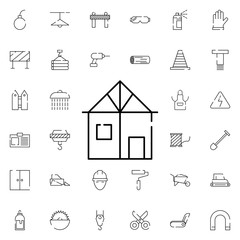 house, building icon. Universal set of construction for website design and development, app development
