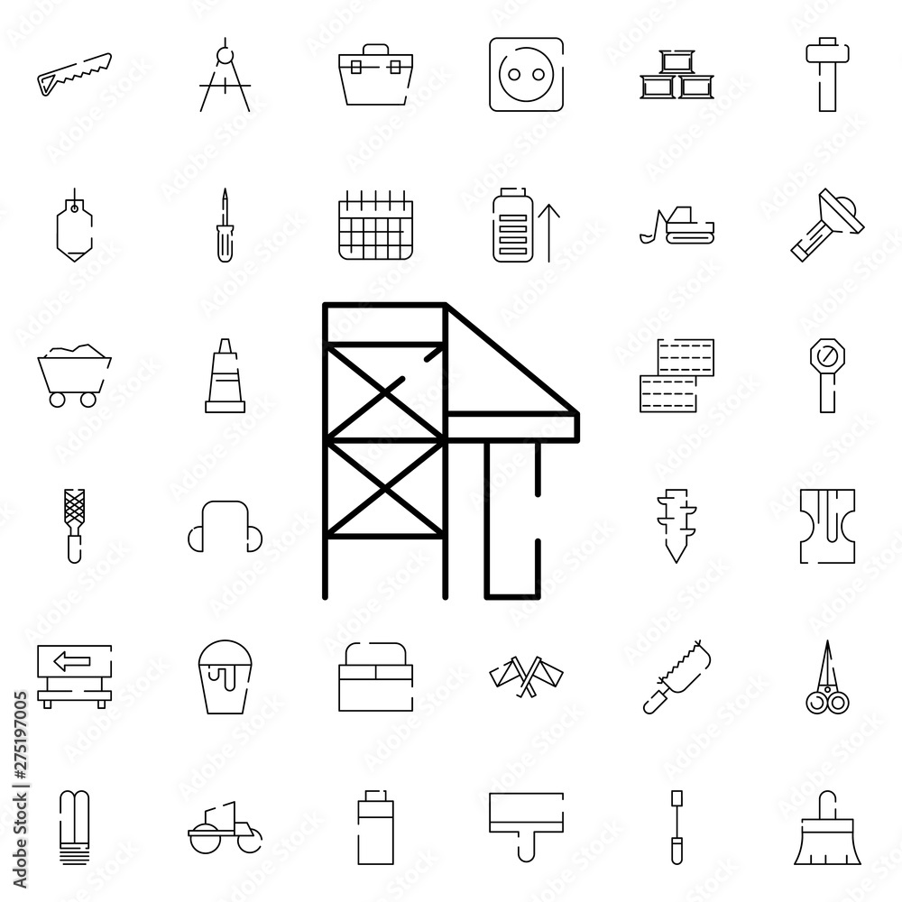 Poster scaffolding icon. universal set of construction for website design and development, app development