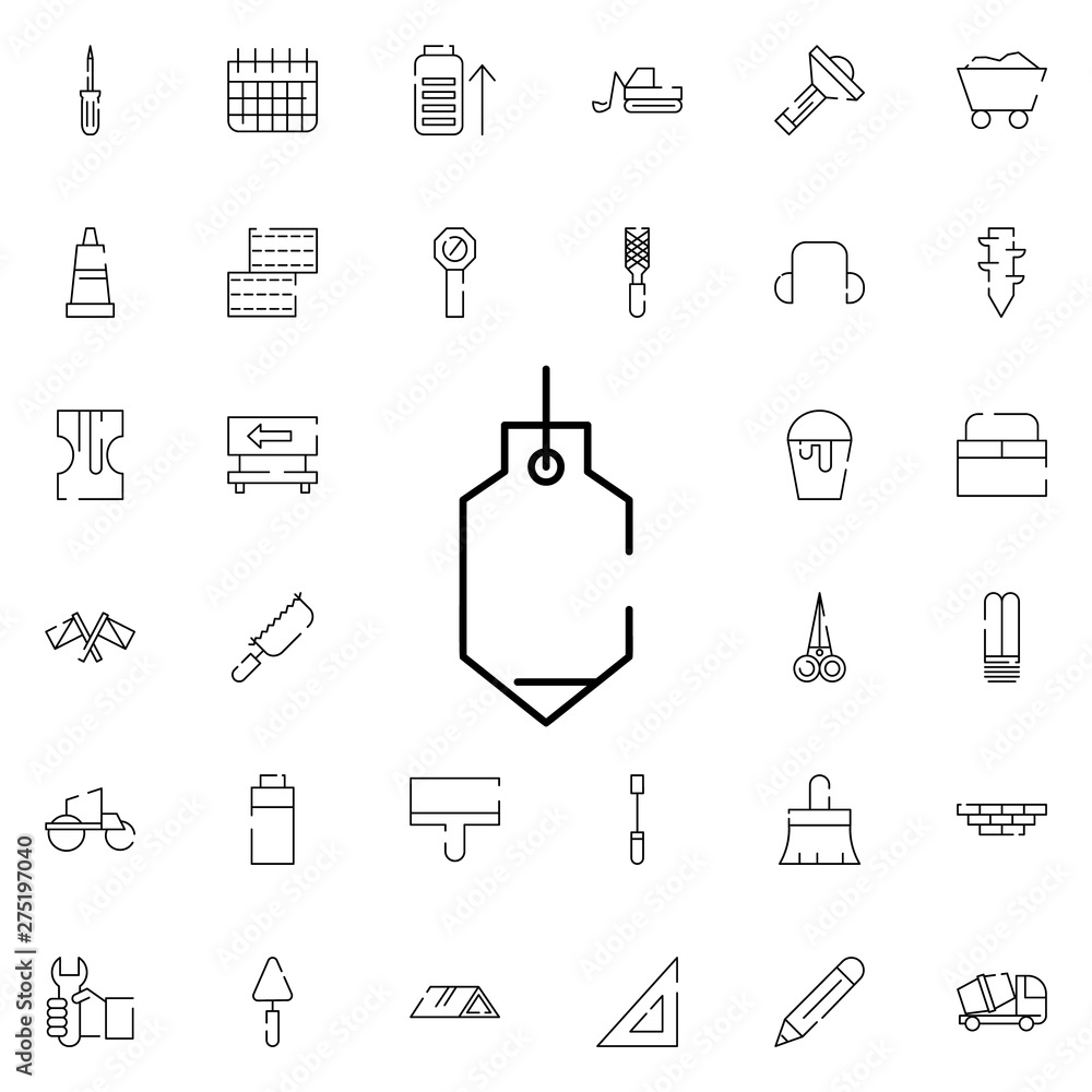 Poster sinker icon. universal set of construction for website design and development, app development