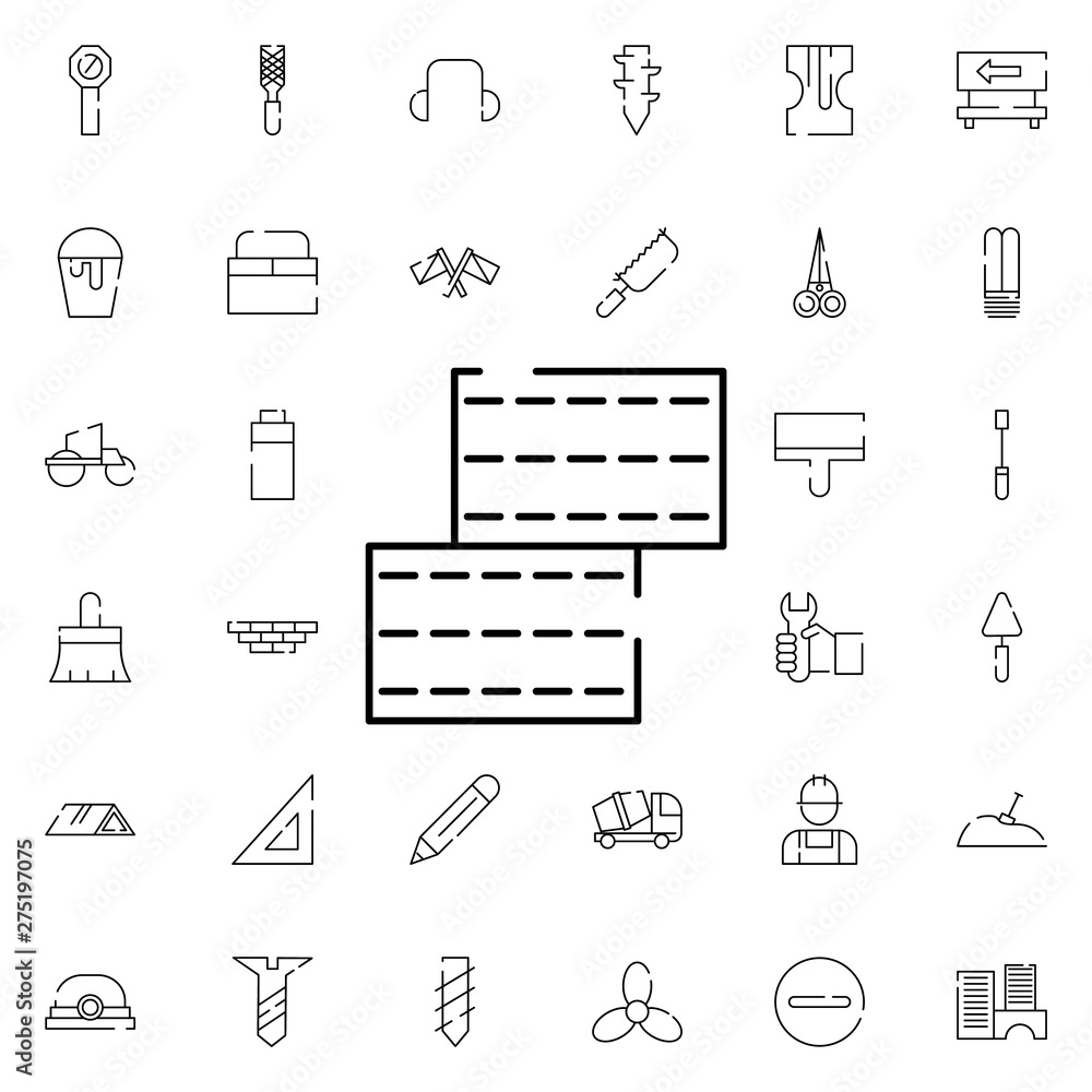 Aufkleber two bricks icon. universal set of construction for website design and development, app development