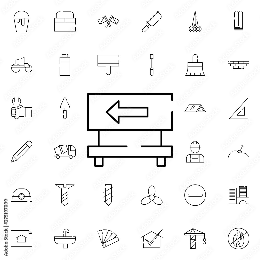 Poster toolbox icon. universal set of construction for website design and development, app development