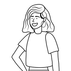 Isolated avatar woman design vector illustrator