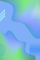 A4 abstract color 3d paper art illustration set. Contrast colors. Vector design layout for banners, presentations, flyer