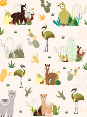 Llama and Cactus Clipart Bundle,No Drama Llamas Graphics Set.