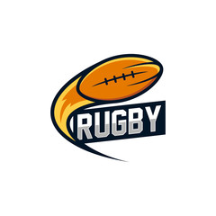 American football. Rugby Logo Sport