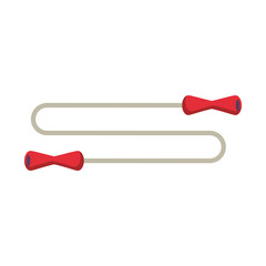 white and red jump rope