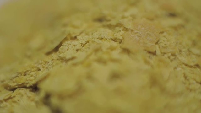Nutritional Yeast vegan superfood Macro extreme close up shallow