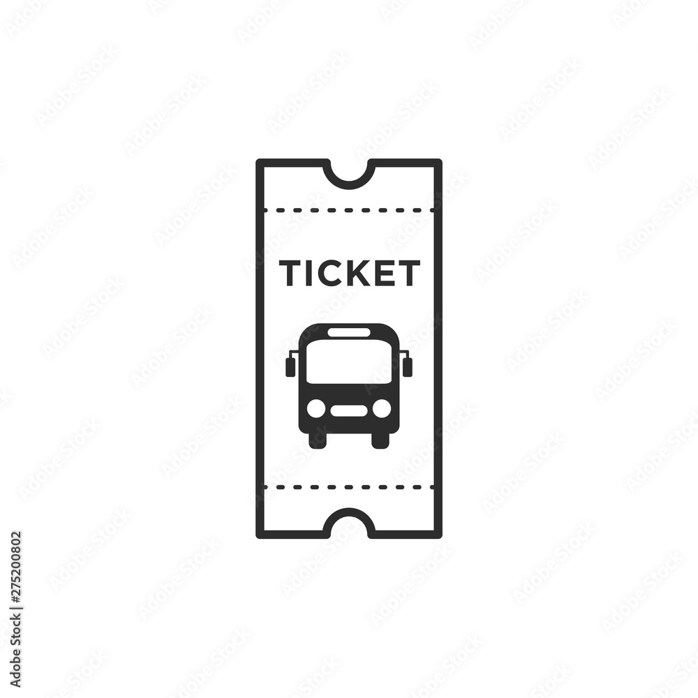 Aufkleber Ticket icon template black color editable. Ticket style vector sign isolated on white background. Simple logo vector illustration for graphic and web design.