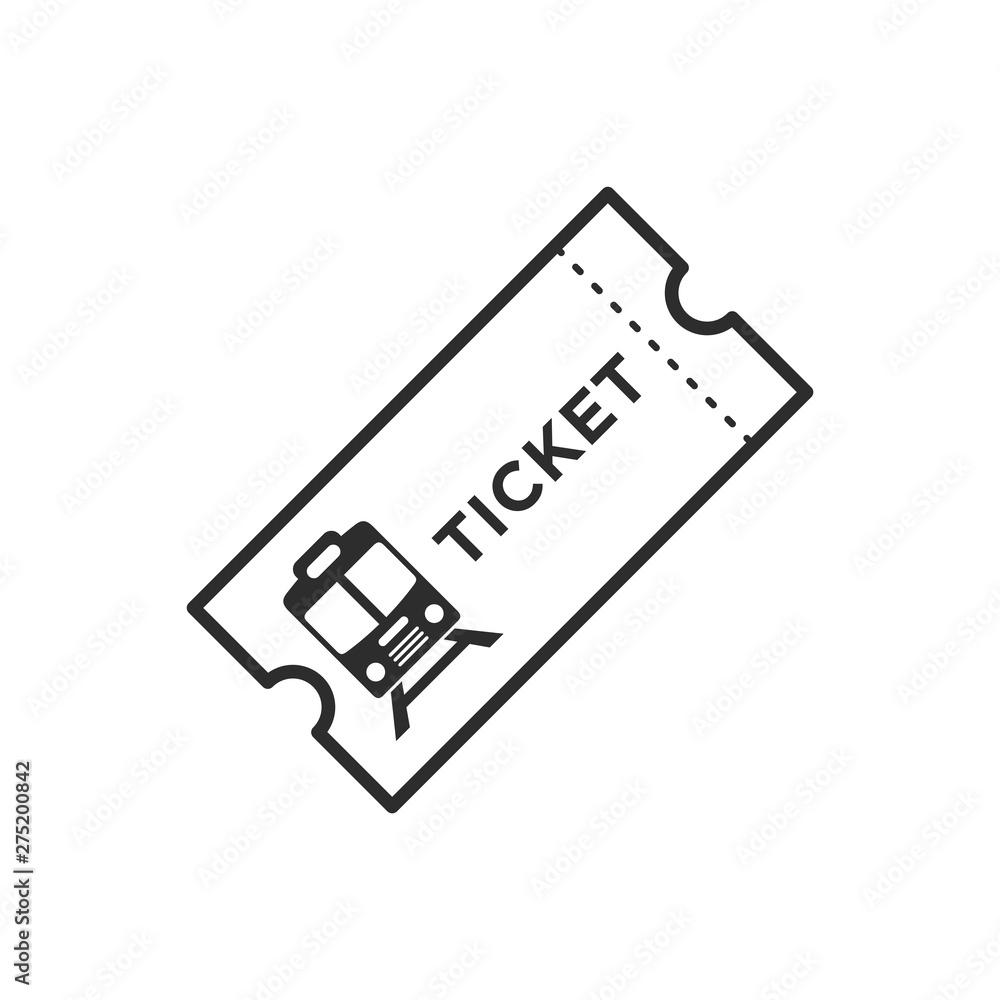 Poster ticket icon template black color editable. ticket style vector sign isolated on white background. si