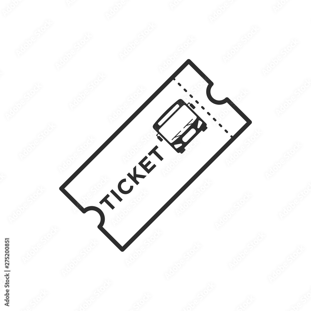 Poster ticket icon template black color editable. ticket style vector sign isolated on white background. si
