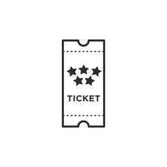 Ticket icon template black color editable. Ticket style vector sign isolated on white background. Simple logo vector illustration for graphic and web design.