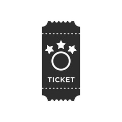 Ticket icon template black color editable. Ticket style vector sign isolated on white background. Simple logo vector illustration for graphic and web design.