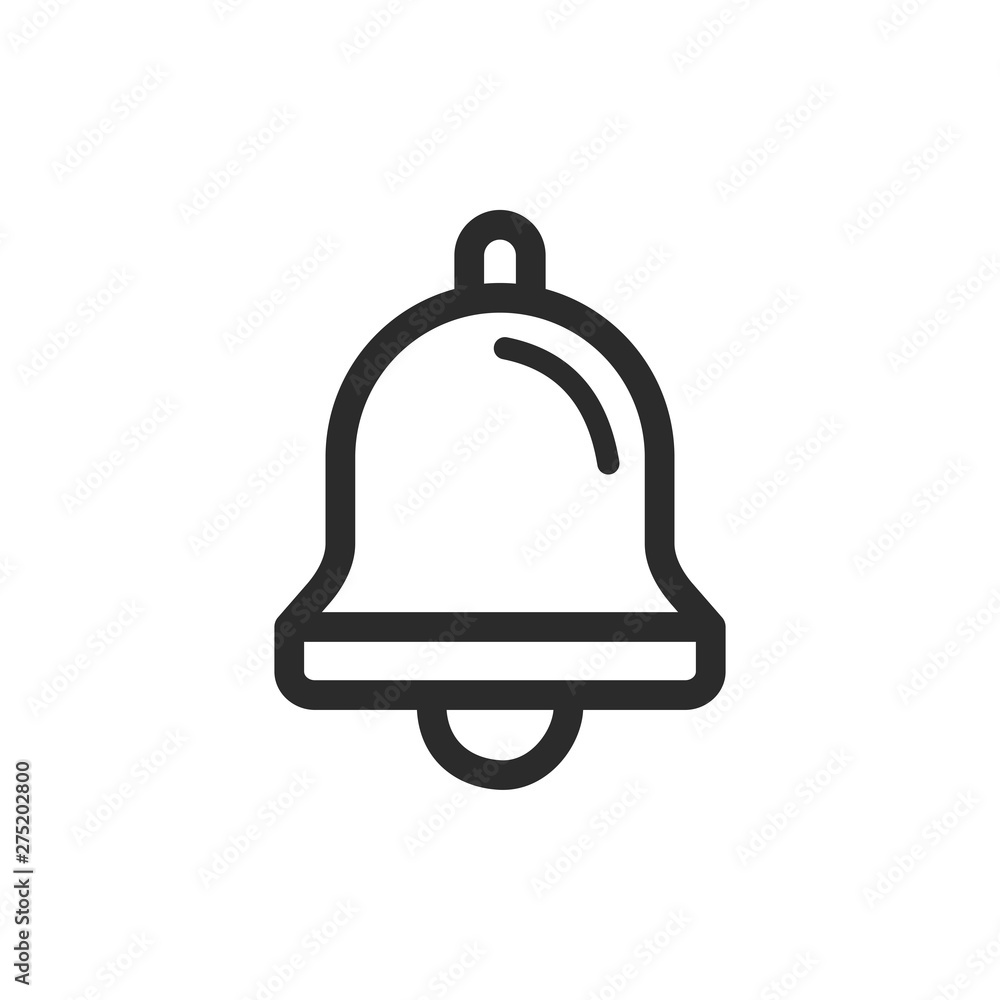 Aufkleber message notification bell icon template black color editable. notification symbol vector sign isolat