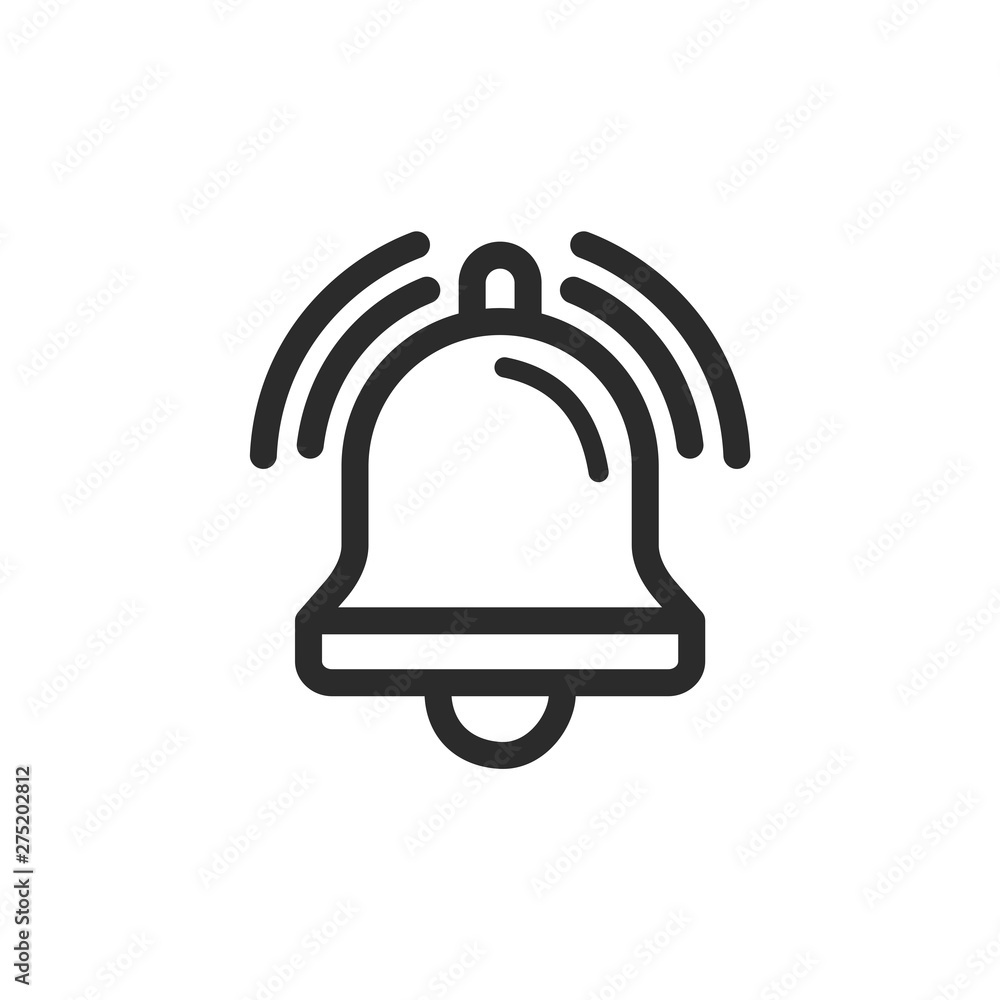 Aufkleber Message notification bell icon template black color editable. notification symbol vector sign isolated on white background. Simple logo vector illustration for graphic and web design.
