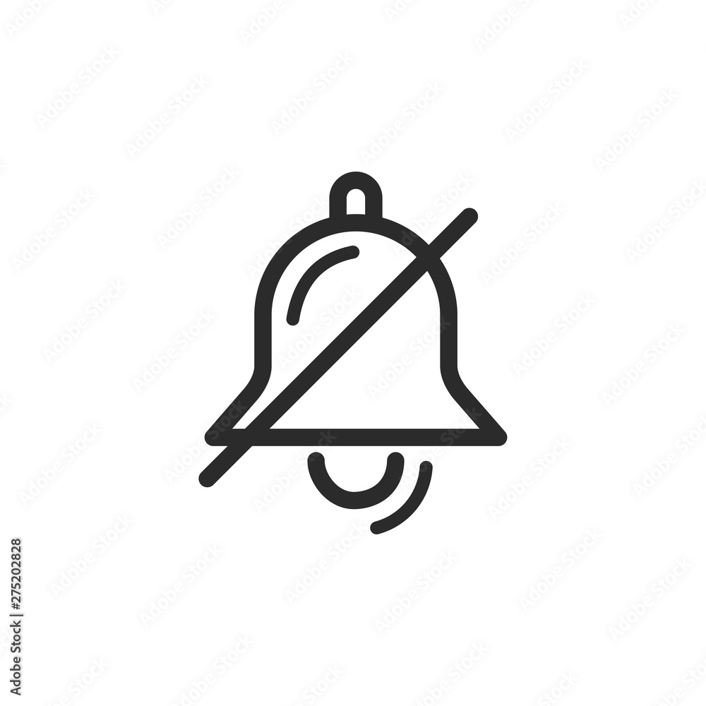 Poster Message notification bell icon template black color editable. notification symbol vector sign isolated on white background. Simple logo vector illustration for graphic and web design.
