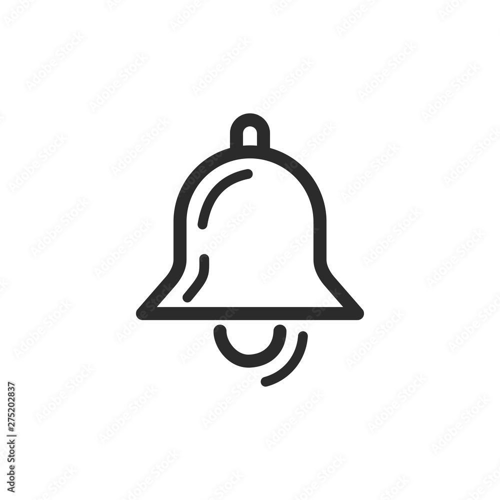 Poster Message notification bell icon template black color editable. notification symbol vector sign isolated on white background. Simple logo vector illustration for graphic and web design.