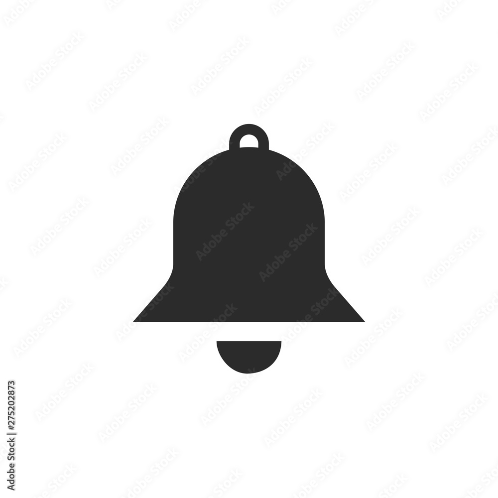 Aufkleber message notification bell icon template black color editable. notification symbol vector sign isolat