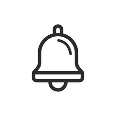 Message notification bell icon template black color editable. notification symbol vector sign isolated on white background. Simple logo vector illustration for graphic and web design.