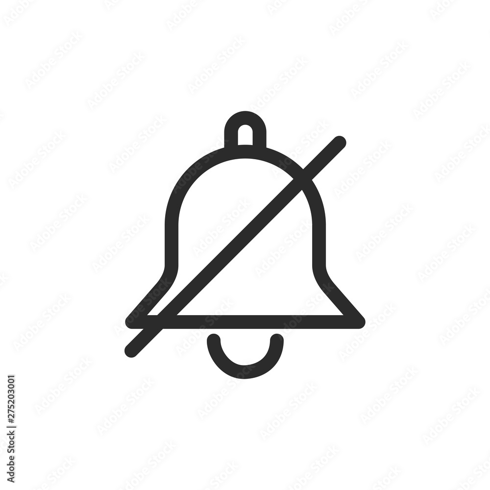 Poster Message notification bell icon template black color editable. notification symbol vector sign isolated on white background. Simple logo vector illustration for graphic and web design.